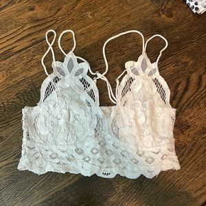 Free People White Adella Bralette
